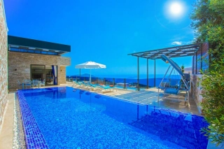 Villa Mecan Blu – Kalkan Kördere’de Kapalı Havuzlu, Deniz Manzaralı 