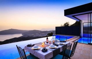 Villa Tepe Ev, Deniz Manzaralı Balayı Villası | Kalkan Villa