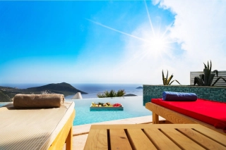 Villa Berlin Akbel – Kalkan Akbel’de Deniz Manzaralı, Jakuzili Villa