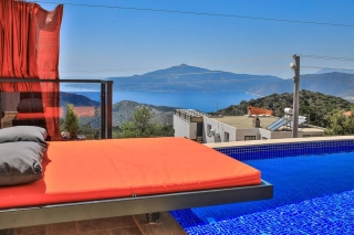 Villa Porto Riko – Kalkan Kördere’de Jakuzili, Korunaklı Havuzlu