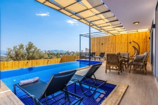 Villa Albedo Kaş – Deniz Manzaralı Korunaklı Havuzlu Jakuzili Villa