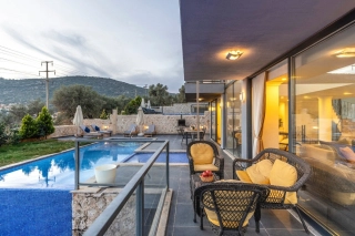 Villa Şelale 2 – Kalkan Kızıltaş’ta Panoramik Deniz Manzaralı Villa