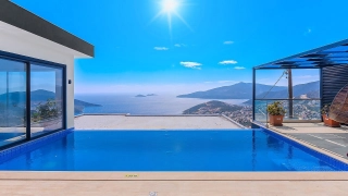 Villa Rima Kalkan | Sonsuzluk Havuzlu Isıtmalı Kapalı Havuzlu Balayı 