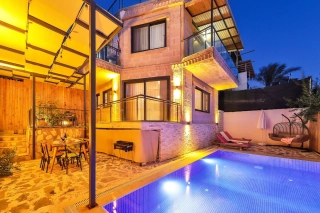 Villa Kapadokya Kızıltaş | Kalkan Deniz Manzaralı Havuzlu Villa Kirala