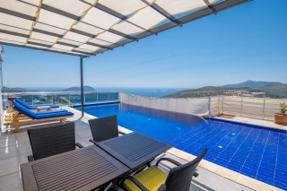 Villa Twins Akbel 1 – Villa mit Meerblick zur Miete in Akbel, Kalkan