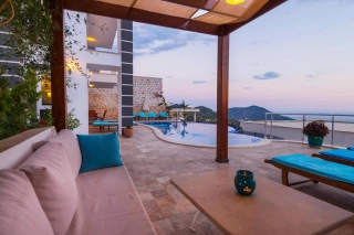Villa Gök Kızıltaş | Kalkan Kızıltaş’ta Deniz Manzaralı Lüks Villa