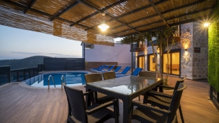 Villa Elit Akbel, Blick auf die Stadt, 8 Personen | Kalkan-Villa