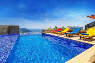 Villa Nature – Luxusvilla mit Jacuzzi & Meerblick in Kalkan Akbel