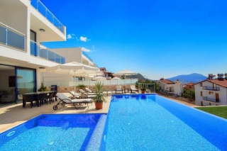 Villa Kalkan 1 Modern Mimari, Kısmi Deniz Manzaralı | Kalkan villa 